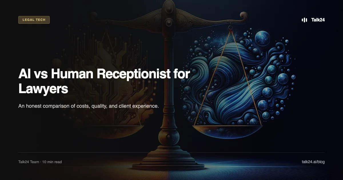 AI vs Human Receptionist for Lawyers: An Honest Comparison