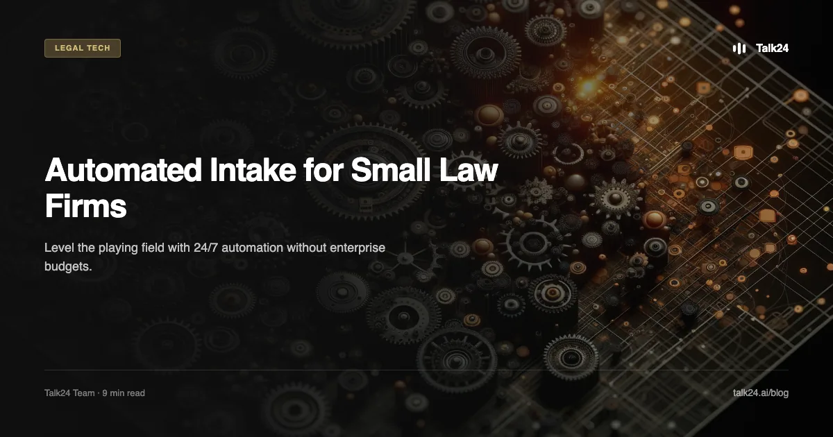 Automated Client Intake for Small Law Firms: A Practical Guide