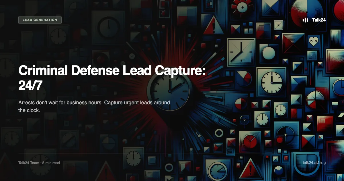 Criminal Defense Lead Capture: 24/7 Strategies That Work